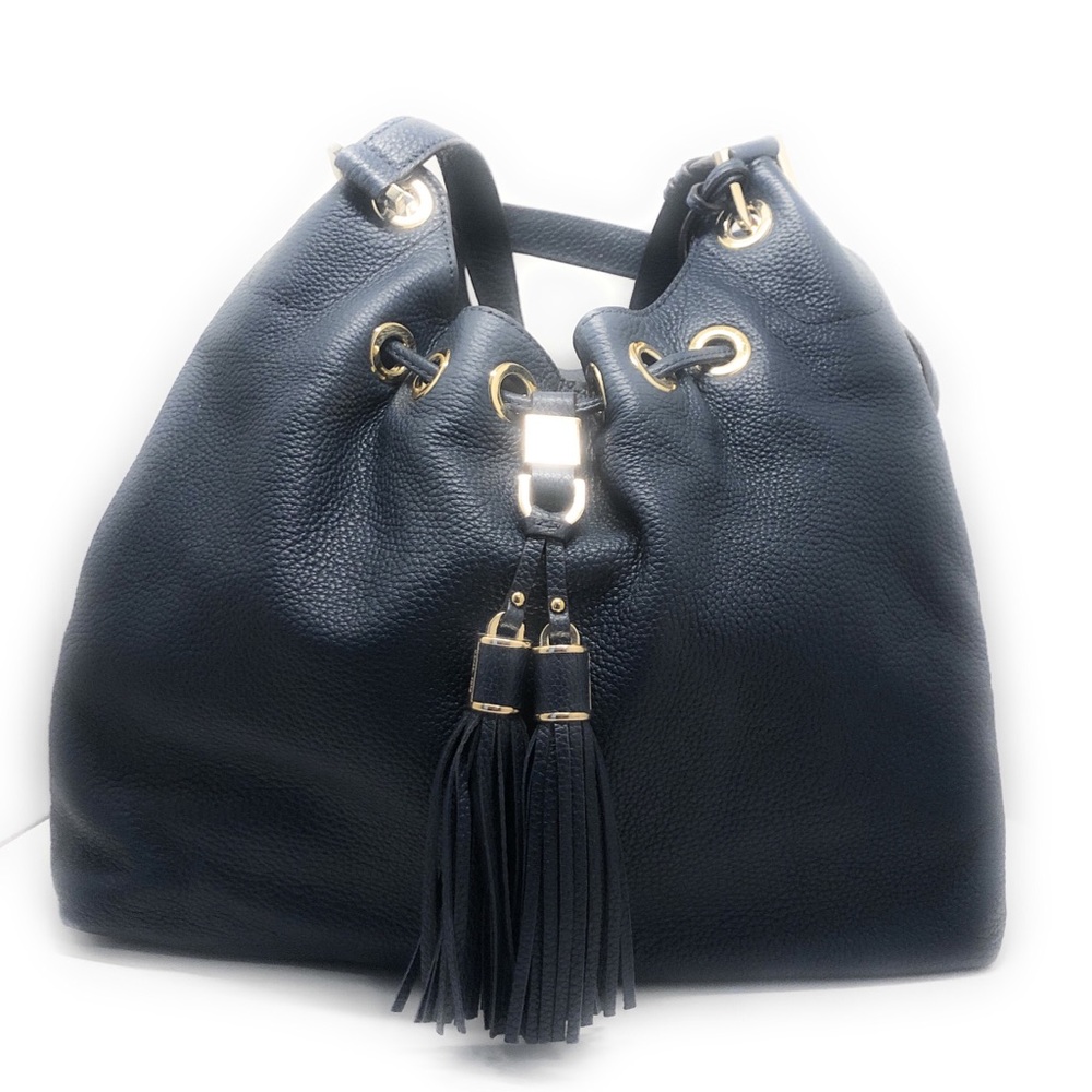 Michael Kors Navy Blue Leather Shoulder Bag